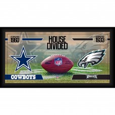 Dallas Cowboys vs. Philadelphia Eagles Fanatics Authentic Framed 10 x 20 House Divided Football Collage