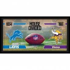 Detroit Lions vs. Minnesota Vikings Fanatics Authentic Framed 10 x 20 House Divided Football Collage