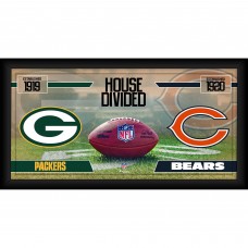 Green Bay Packers vs. Chicago Bears Fanatics Authentic Framed 10 x 20 House Divided Football Collage