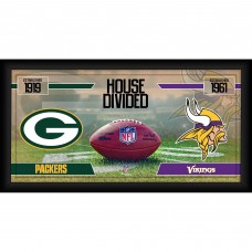 Green Bay Packers vs. Minnesota Vikings Fanatics Authentic Framed 10 x 20 House Divided Football Collage