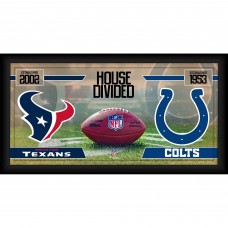 Houston Texans vs. Indianapolis Colts Fanatics Authentic Framed 10 x 20 House Divided Football Collage