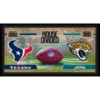 Houston Texans vs. Jacksonville Jaguars Fanatics Authentic Framed 10 x 20 House Divided Football Collage