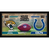 Jacksonville Jaguars vs. Indianapolis Colts Fanatics Authentic Framed 10 x 20 House Divided Football Collage