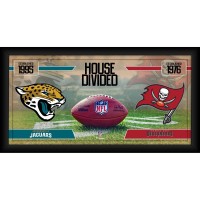 Jacksonville Jaguars vs. Tampa Bay Buccaneers Fanatics Authentic Framed 10 x 20 House Divided Football Collage