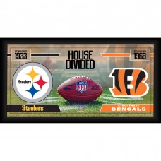 Pittsburgh Steelers vs. Cincinnati Bengals Fanatics Authentic Framed 10 x 20 House Divided Football Collage