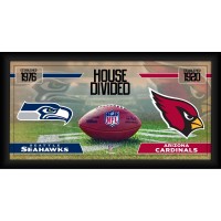 Seattle Seahawks vs. Arizona Cardinals Fanatics Authentic Framed 10 x 20 House Divided Football Collage