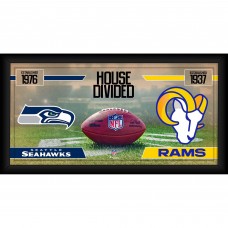 Seattle Seahawks vs. Los Angeles Rams Fanatics Authentic Framed 10 x 20 House Divided Football Collage