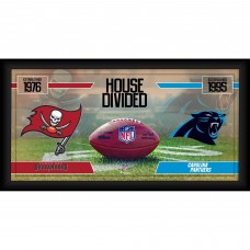 Tampa Bay Buccaneers vs. Carolina Panthers Fanatics Authentic Framed 10 x 20 House Divided Football Collage