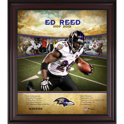 Baltimore Ravens Ed Reed Fanatics Authentic Framed 15 x 17 Hall of Fame Career Profile