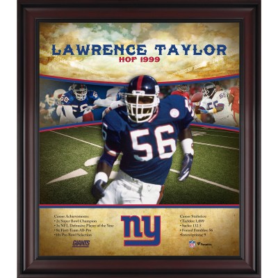 New York Giants Lawrence Taylor Fanatics Authentic Framed 15 x 17 Hall of Fame Career Profile