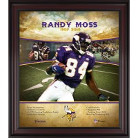 Minnesota Vikings Randy Moss Fanatics Authentic Framed 15 x 17 Hall of Fame Career Profile