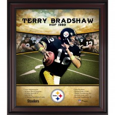 Pittsburgh Steelers Terry Bradshaw Fanatics Authentic Framed 15 x 17 Hall of Fame Career Profile