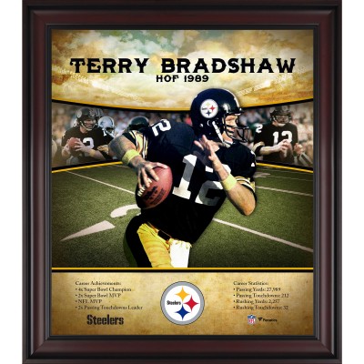 Pittsburgh Steelers Terry Bradshaw Fanatics Authentic Framed 15 x 17 Hall of Fame Career Profile
