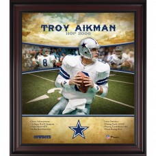 Dallas Cowboys Troy Aikman Fanatics Authentic Framed 15 x 17 Hall of Fame Career Profile
