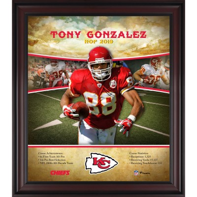 Tony Gonzalez Kansas City Chiefs Authentic Framed 15 x 17 Hall of Fame Career Profile