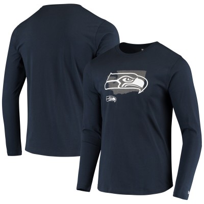 Футболка с длинным рукавом Seattle Seahawks New Era State - College Navy
