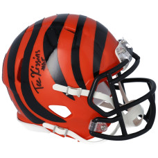 Autographed Cincinnati Bengals Tee Higgins Fanatics Authentic Riddell Speed Mini Helmet