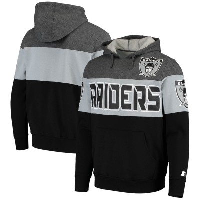 Толстовка с капюшоном Las Vegas Raiders Starter Extreme Fireballer Throwback - Gray/Silver