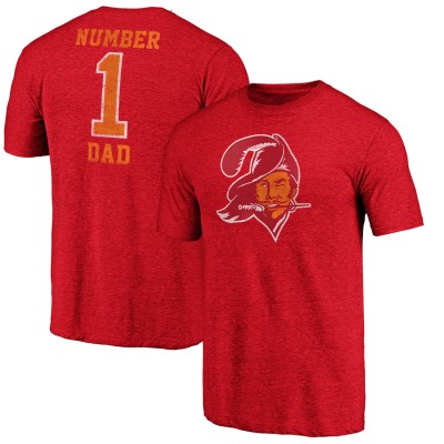 Футболка Tampa Bay Buccaneers #1 Dad Team Logo - Red
