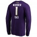 Футболка Baltimore Ravens #1 Dad Long Sleeve Team Logo - Purple