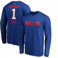 Футболка с длинным рукавом Buffalo Bills #1 Dad Team Logo - Royal