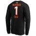Cincinnati Bengals Black #1 Dad Long Sleeve Team Logo T-Shirt