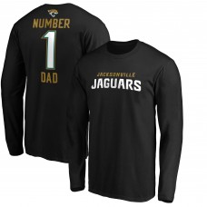 Футболка Jacksonville Jaguars #1 Dad Long Sleeve Team Logo - Black