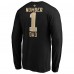 Футболка New Orleans Saints #1 Dad Long Sleeve Team Logo - Black