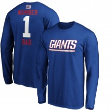Футболка New York Giants #1 Dad Long Sleeve Team Logo - Royal