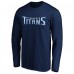 Футболка Tennessee Titans #1 Dad Long Sleeve Team Logo - Navy