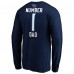 Футболка Tennessee Titans #1 Dad Long Sleeve Team Logo - Navy