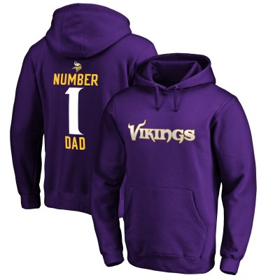 Minnesota Vikings Purple #1 Dad Pullover Hoodie