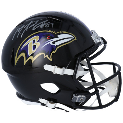 Autographed Baltimore Ravens Mark Andrews Fanatics Authentic Riddell Speed Replica Helmet