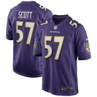 Джерси Baltimore Ravens Bart Scott Nike Purple Game Retired Player