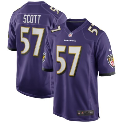 Джерси Baltimore Ravens Bart Scott Nike Purple Game Retired Player