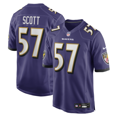 Джерси Baltimore Ravens Bart Scott Nike Purple Game Retired