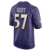 Джерси Baltimore Ravens Bart Scott Nike Purple Game Retired