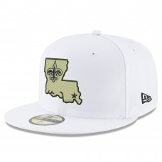 Бейсболка New Orleans Saints New Era Omaha Alternate Logo 59FIFTY - White