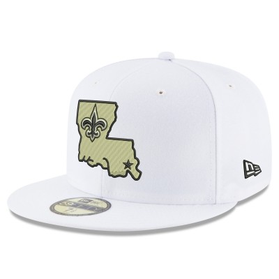 Бейсболка New Orleans Saints New Era Omaha Alternate Logo 59FIFTY - White