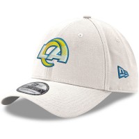 Бейсболка Los Angeles Rams New Era White LA Logo Iced II 39THIRTY