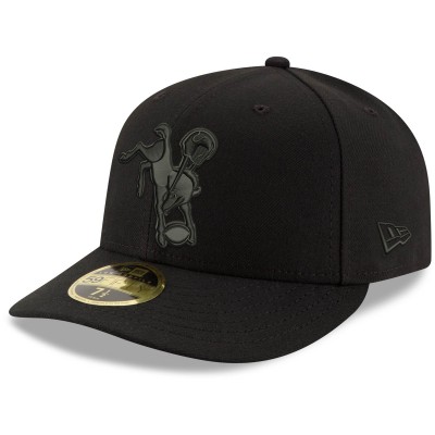 Бейсболка Indianapolis Colts New Era Black Historic Logo Black on Black Low Profile 59FIFTY II