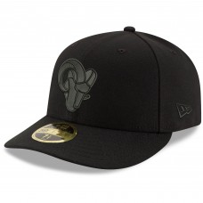 Бейсболка Los Angeles Rams New Era Alternate Logo Black on Black Low Profile 59FIFTY II - Black