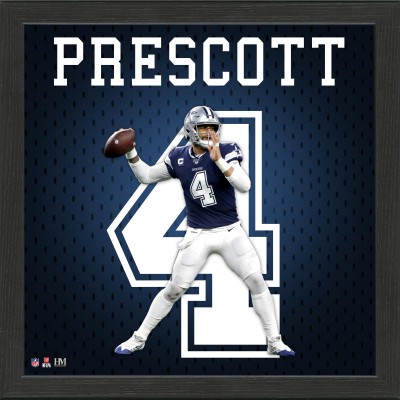 Dallas Cowboys Dak Prescott Highland Mint 13 x 13 Jersey Number Frame