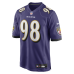 Джерси Baltimore Ravens Tony Siragusa Nike Purple Game Retired