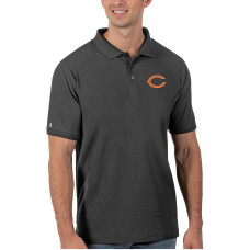 Поло Chicago Bears Antigua Charcoal Legacy Pique