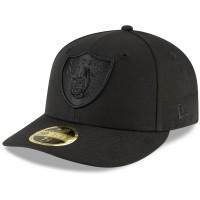 Бейсболка Las Vegas Raiders New Era Black Black on Black Low Profile 59FIFTY II