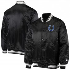 Куртка Indianapolis Colts Starter Locker Room Satin Varsity Full-Snap - Black