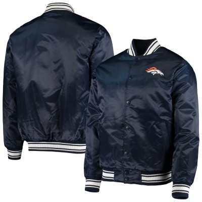 Куртка Denver Broncos Starter Locker Room Satin Varsity Full-Snap - Navy