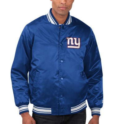 Куртка New York Giants Starter Locker Room Satin Varsity Full-Snap - Black