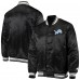 Куртка на кнопках Detroit Lions Starter Black Locker Room Satin Varsity